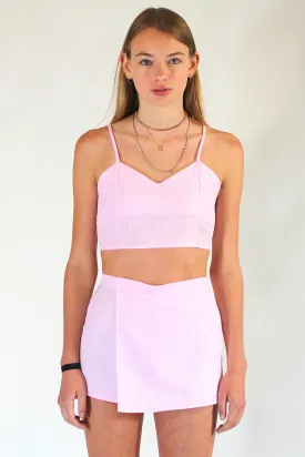 Adjustable Cami Top and Skorts - Pink Gingham