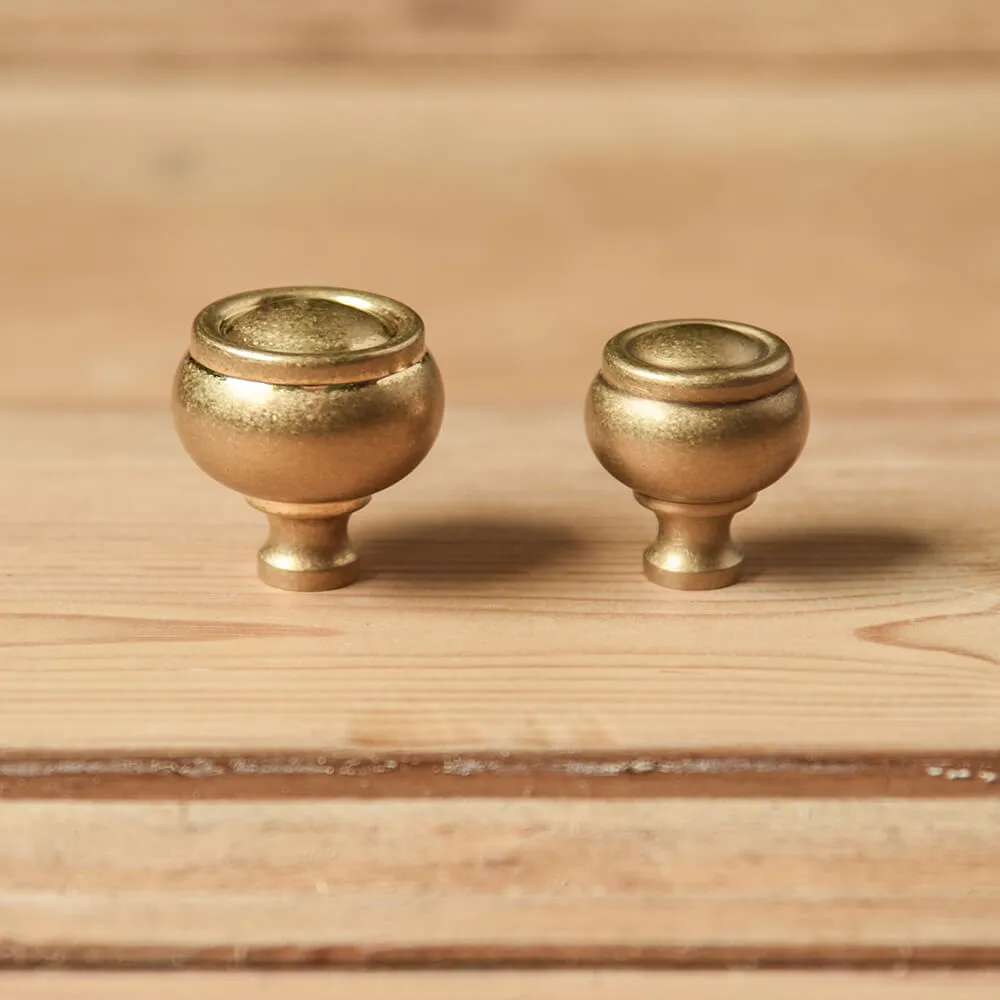 Aged Brass Ovolo Cabinet Knob