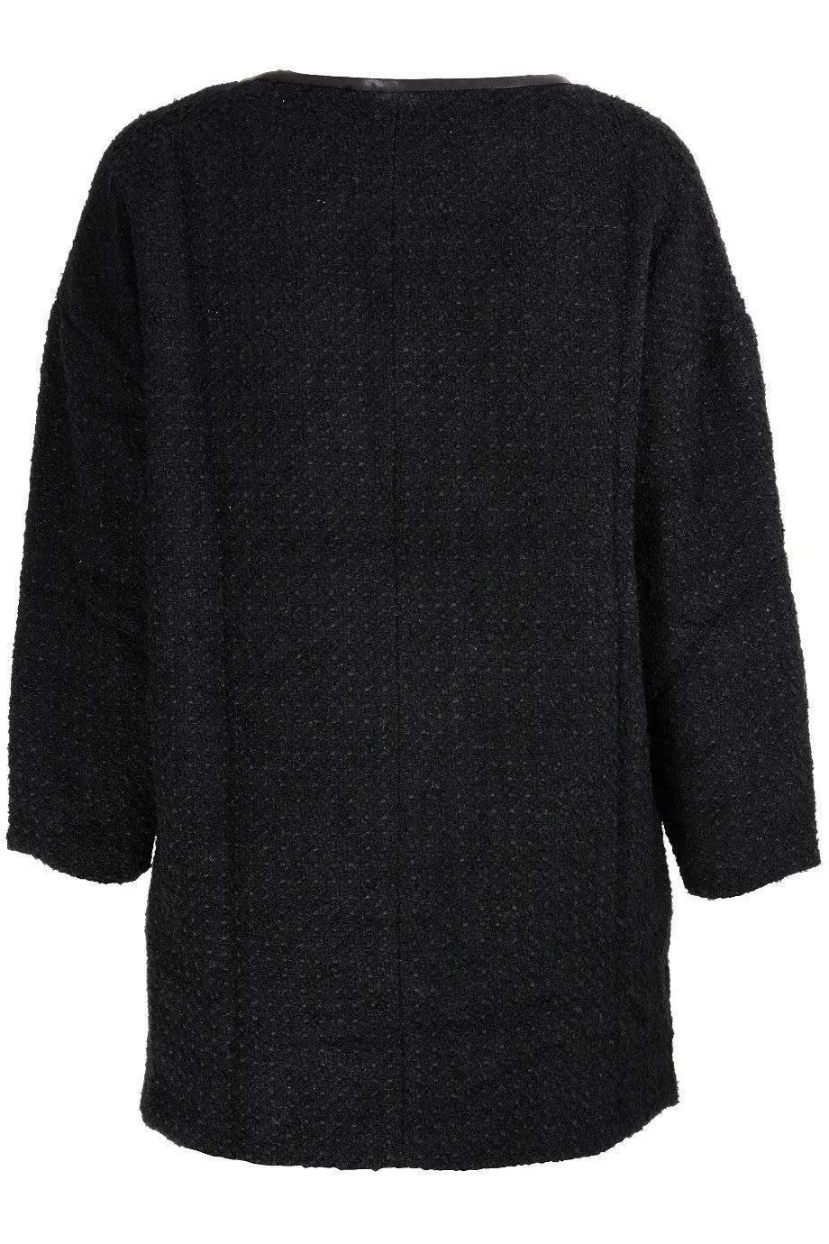 BEATRICE Black Tweed Coat