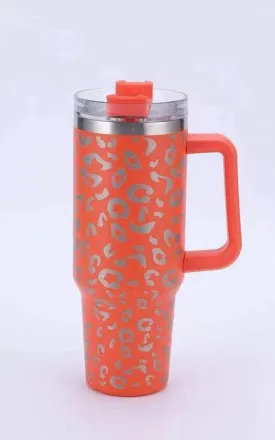 BHB Exclusive: Orange Leopard 40oz Tumbler