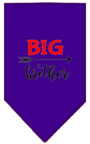 Big Brother Screen Print Bandana Purple Small