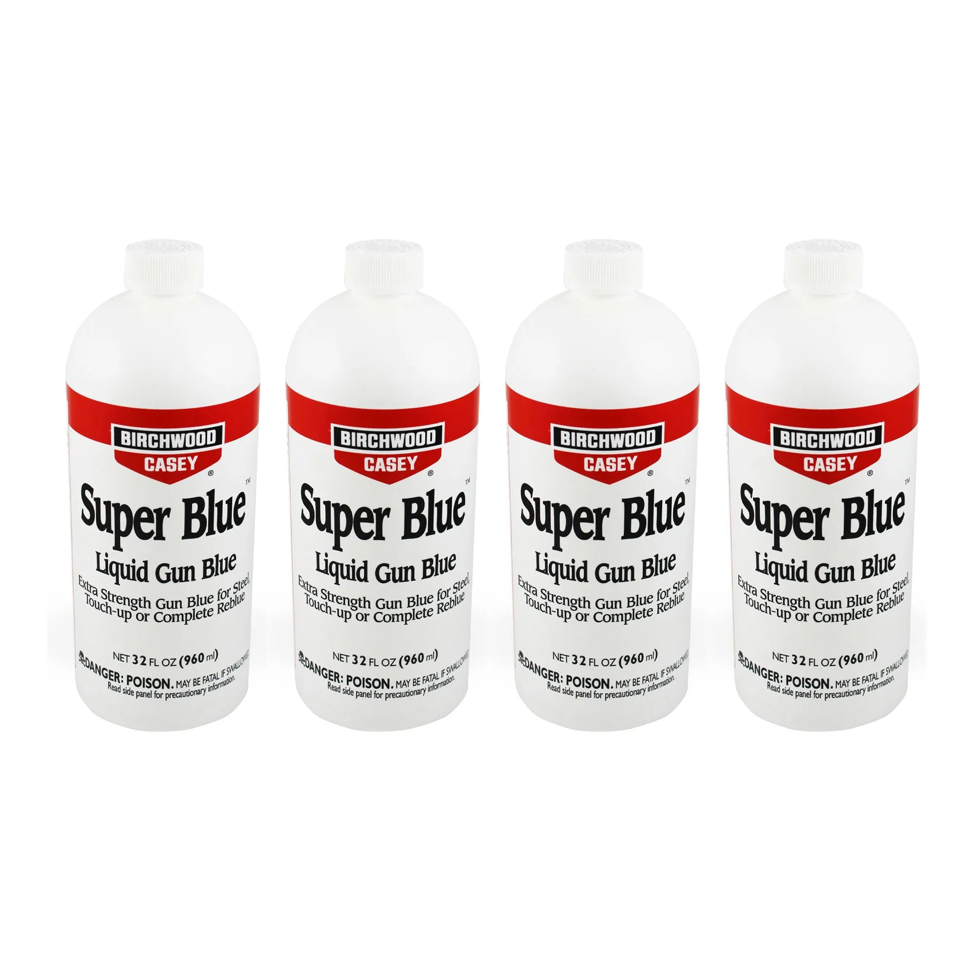 Birchwood Casey Super Blue Double Strength Liquid Gun Blue, 32 Fl Oz (4 Pack)