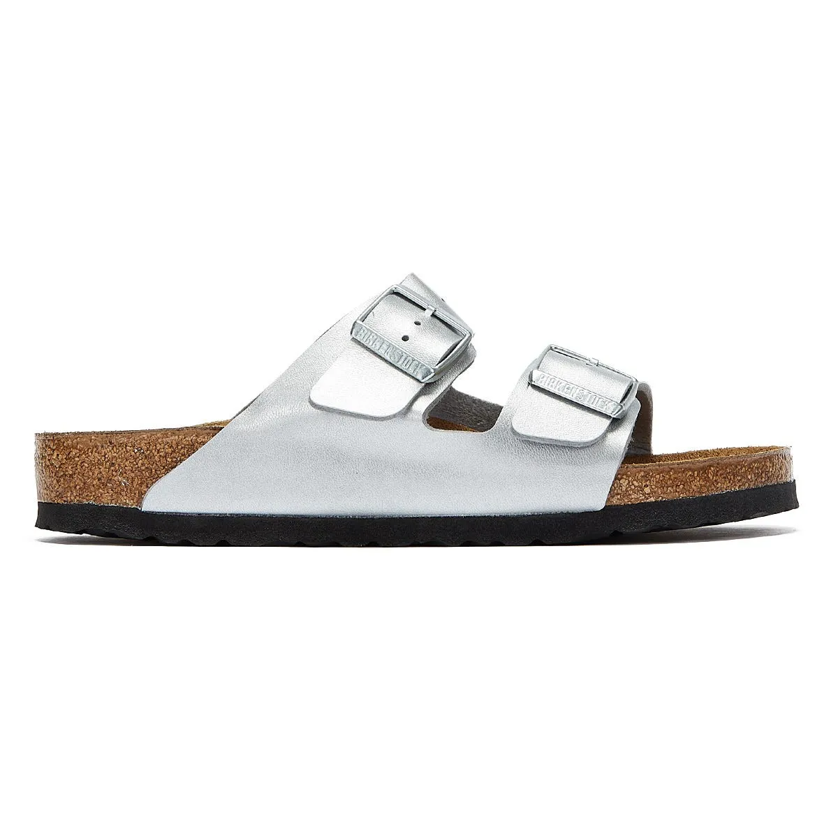 Birkenstock Arizona Birko Flor Womens Silver Sandals