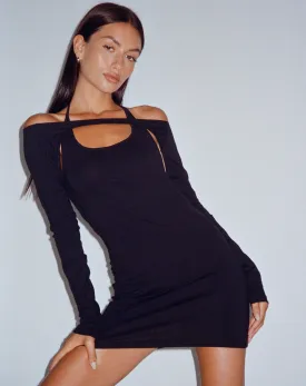 Brada Bodycon Mini Dress in Black