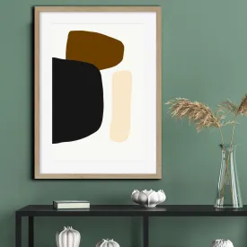 Brown Tones Shapes Framed Art