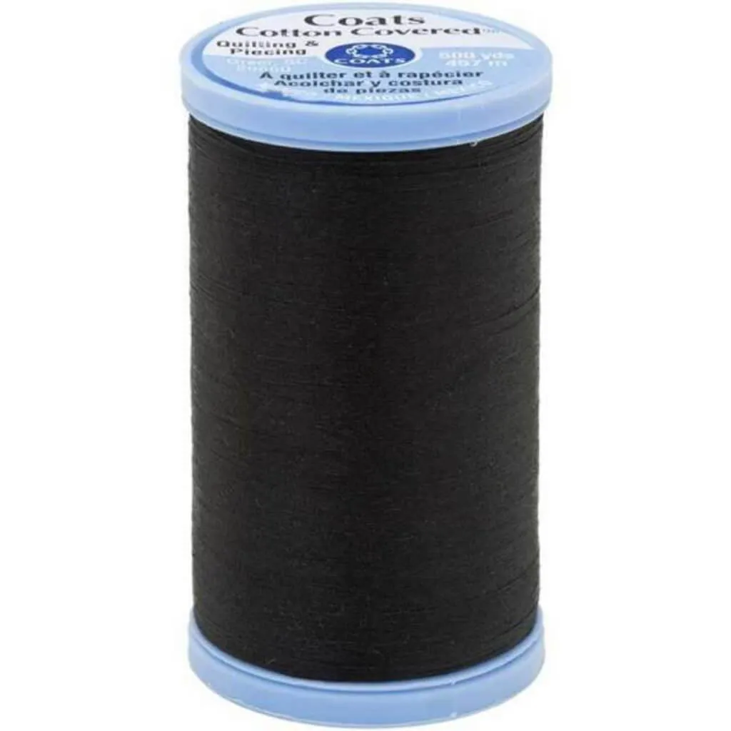 Coats Cotton Covered Quilting & Piecing Thread 500yd Black