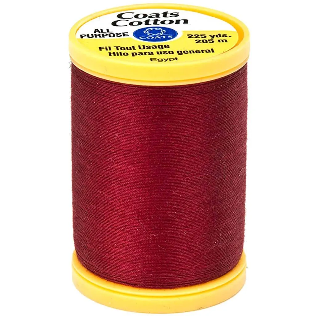 Coats General Purpose Cotton Thread 225yd Barberry Red