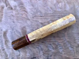 Custom Japanese Knife Handle - Spalted tamarind and desert ironwood