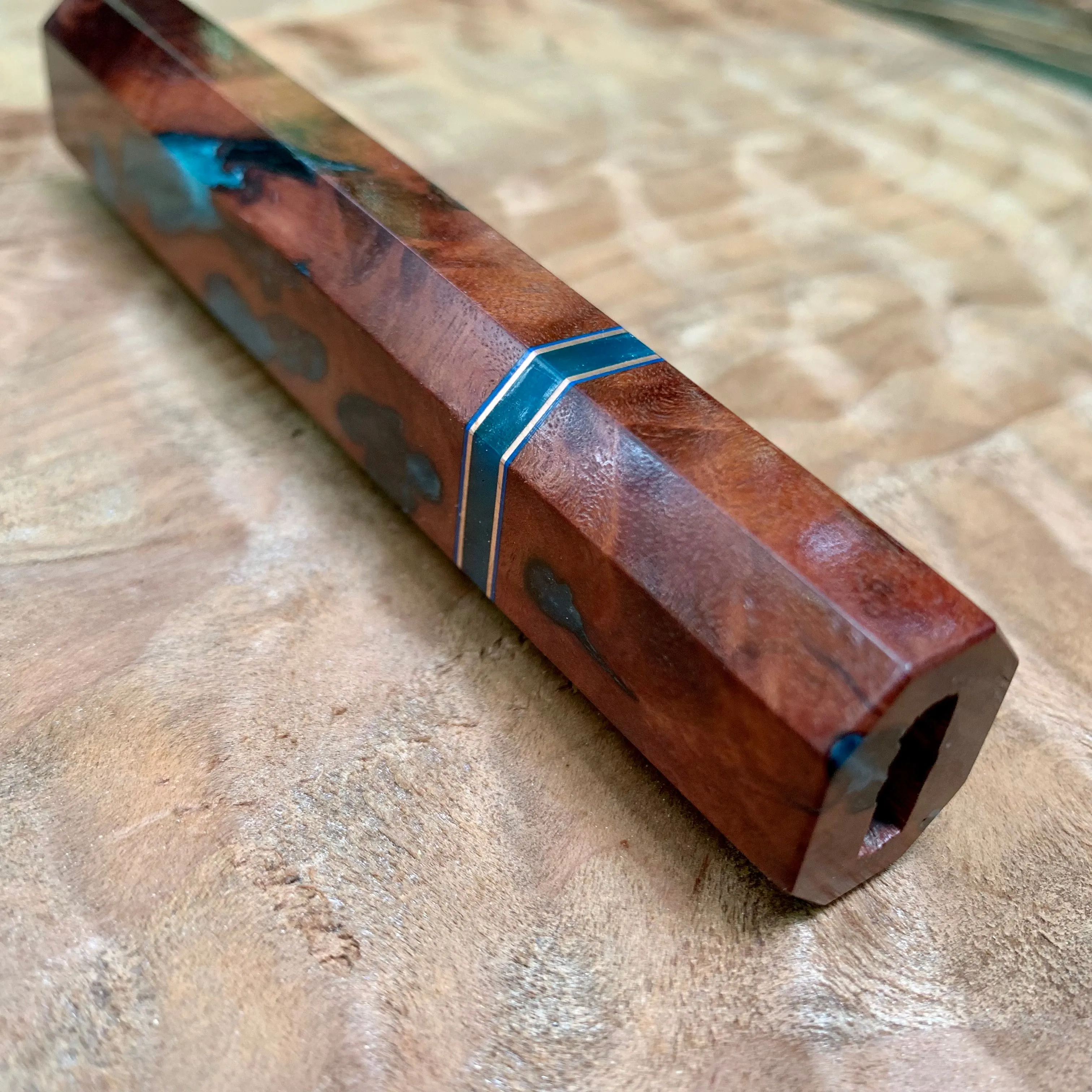 Custom Japanese Knife handle (wa handle) - Australian Red River Gum