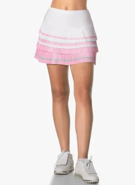 Deco Stripe Pleated Skort-short