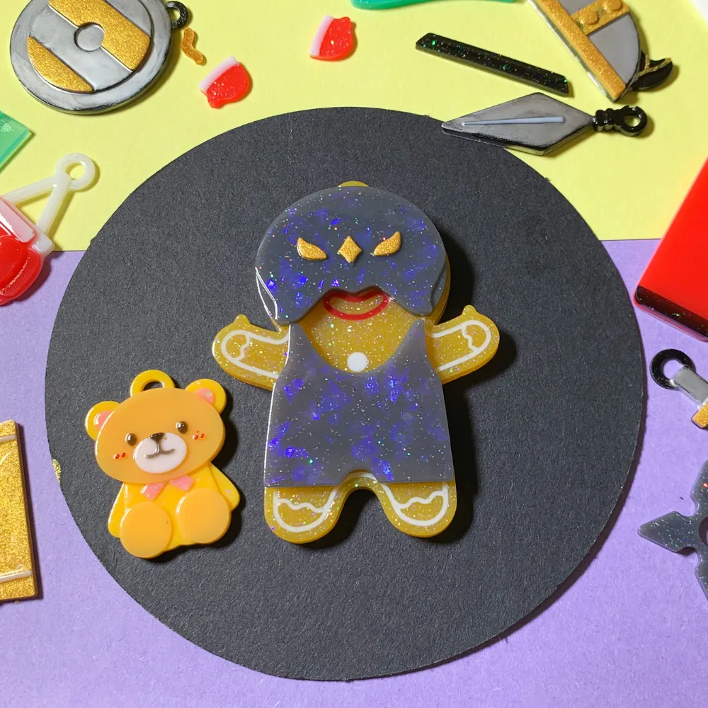 Gingerbread Man Warrior Martial Arts Silicone Molds