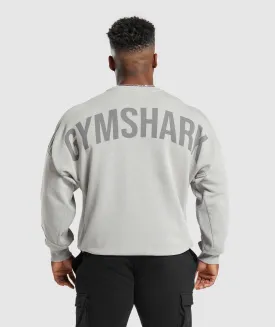 Gymshark Power Washed Crew - Smokey Grey