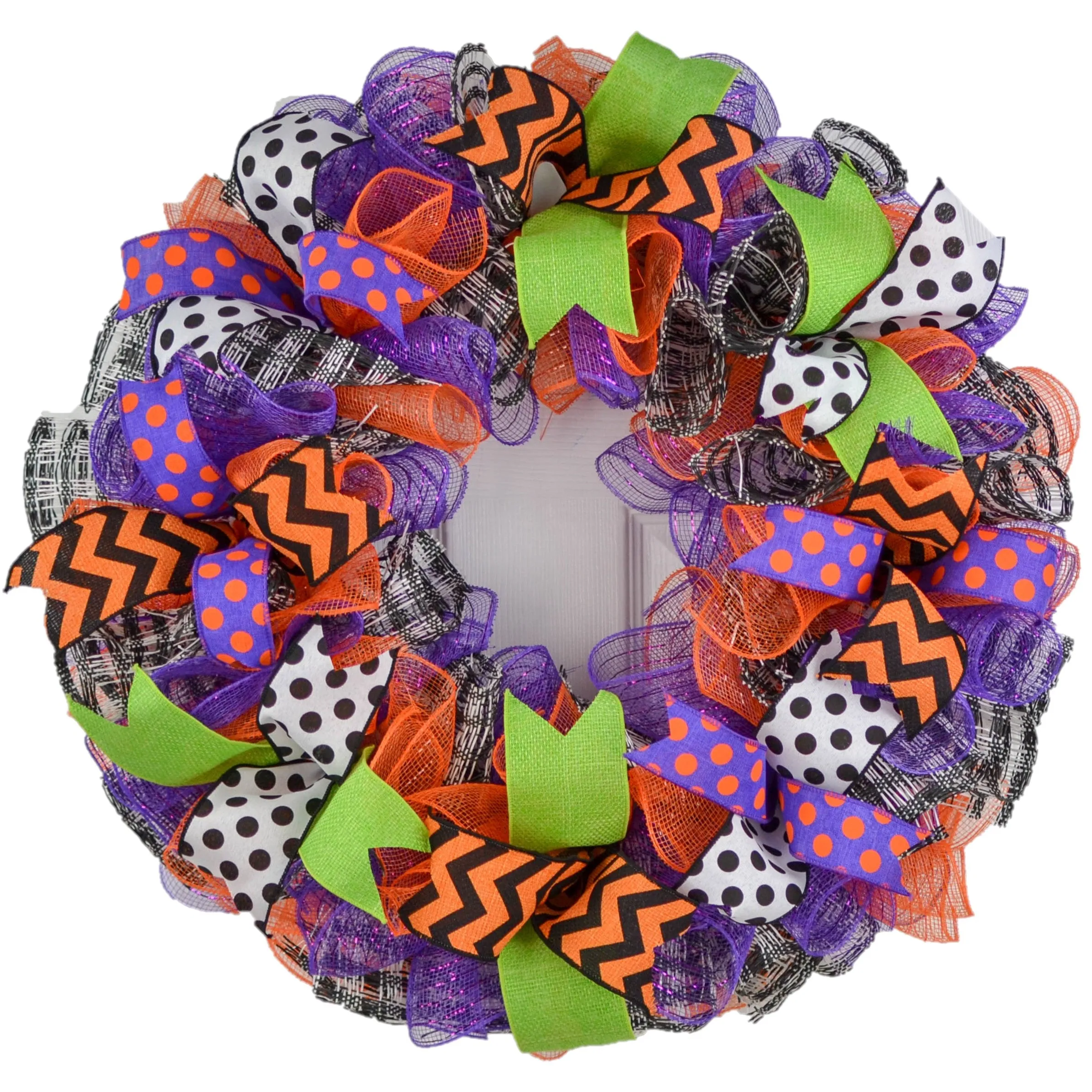 Halloween Monogram Wreaths | Colorful Purple Green