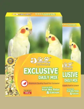 Jimmy Pet Products Mix Fruit Pellets and Calcium Bird Food for Cockatiel 900gm