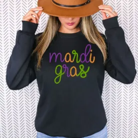 Mardi Gras Tinsel Sweatshirt