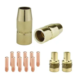 MIG Gun Consumables Kit - Compatible with Miller M-10 and M-15, (M-100 and M-150) and Hobart H-10 - Diffuser - Nozzle - Tip