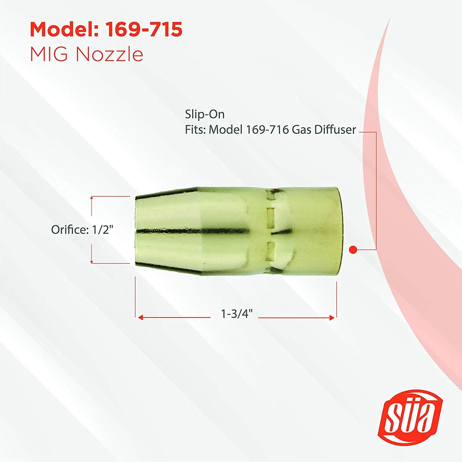 MIG Gun Consumables Kit - Compatible with Miller M-10 and M-15, (M-100 and M-150) and Hobart H-10 - Diffuser - Nozzle - Tip