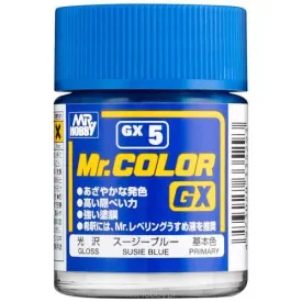 Mr. Hobby GX5 Mr. Color GX Gloss Susie Blue Lacquer Paint 18ml