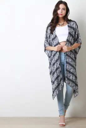 Paisley Print Long Billowy Kimono