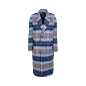 Pre Order:  Plaid Blues Loose Fit Coat