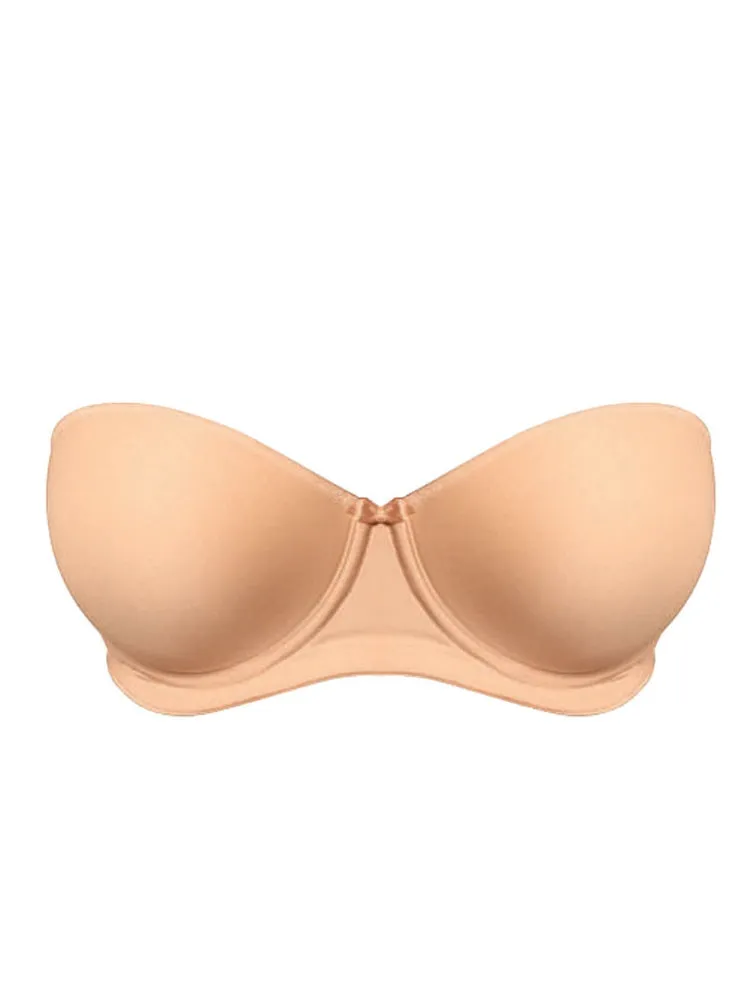 Smoothing Moulded Strapless Bra - Nude