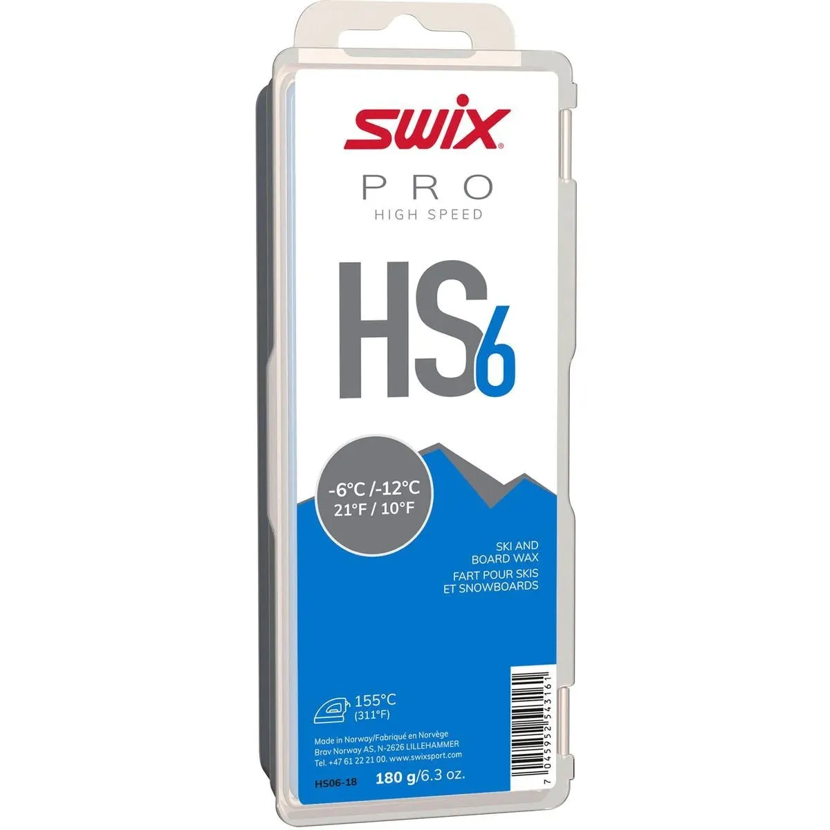 Swix HS 6 Blue (-6 to -12C) | 180g