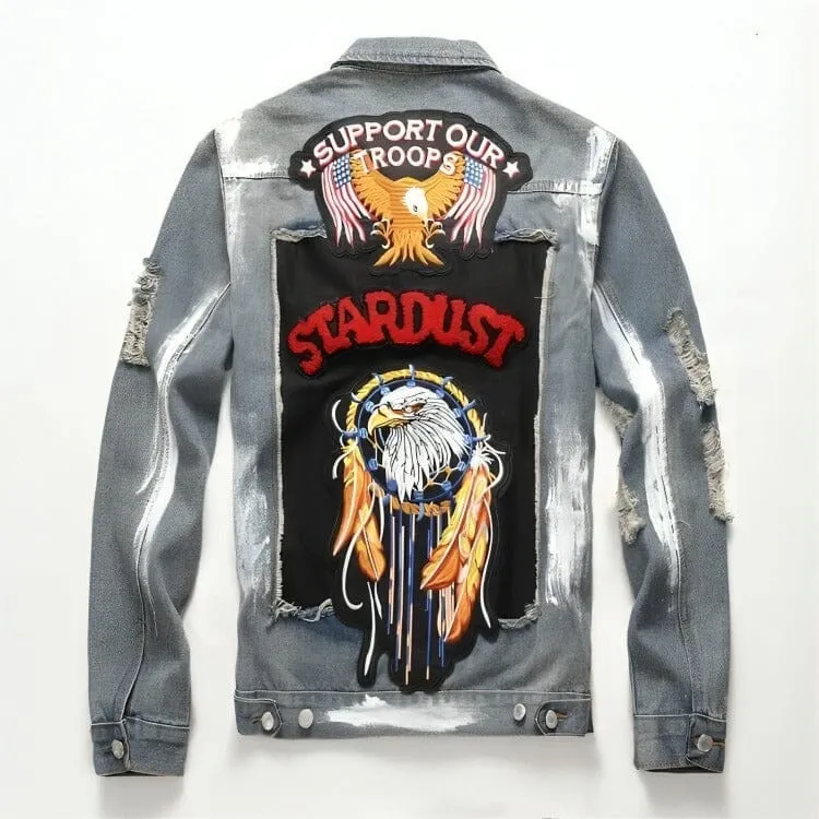 The Trooper Patched Denim Jacket