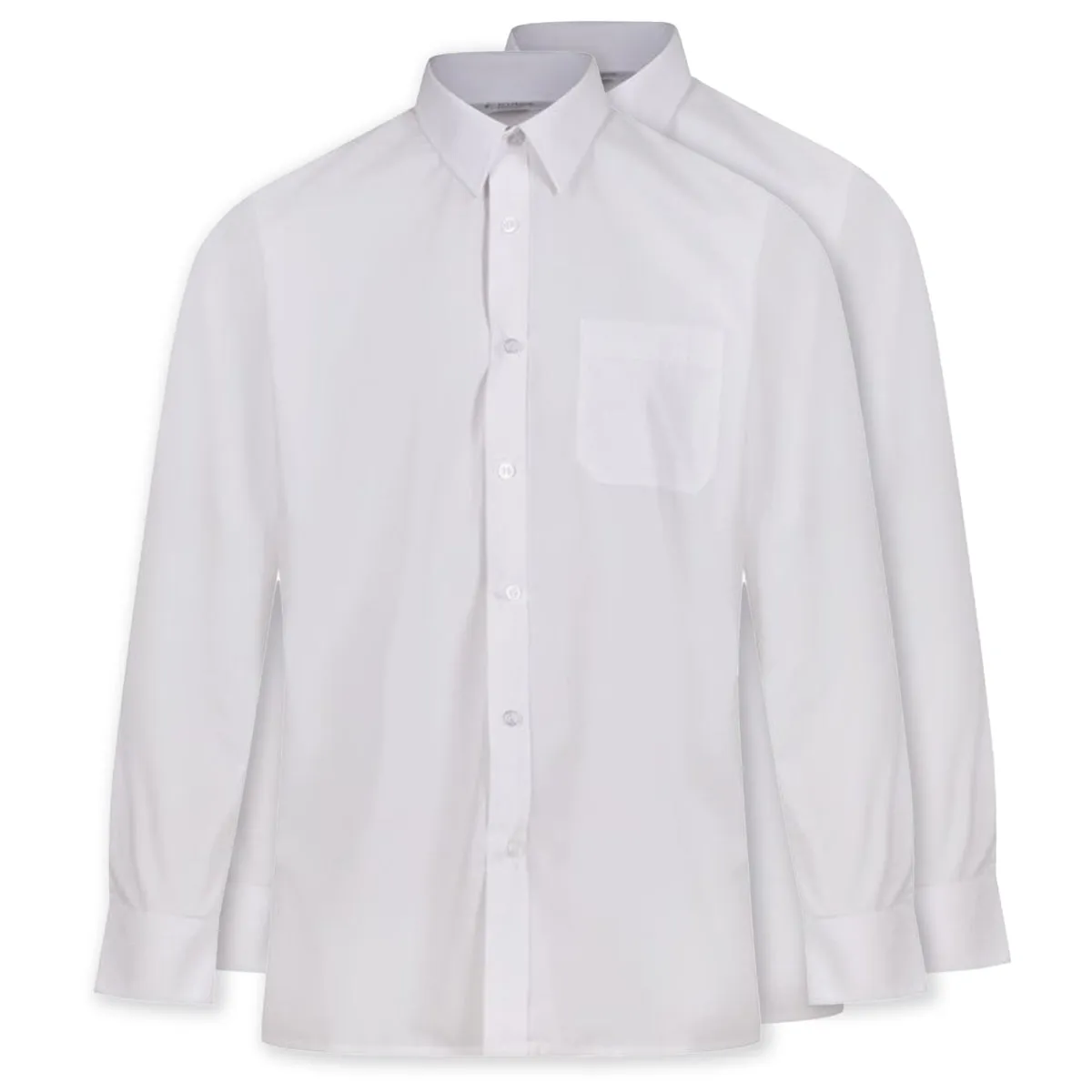 Trutex Easycare White Shirts - Long Sleeve - Twin Pack