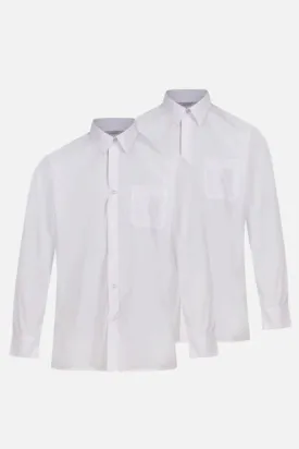 Trutex Easycare White Shirts - Long Sleeve - Twin Pack